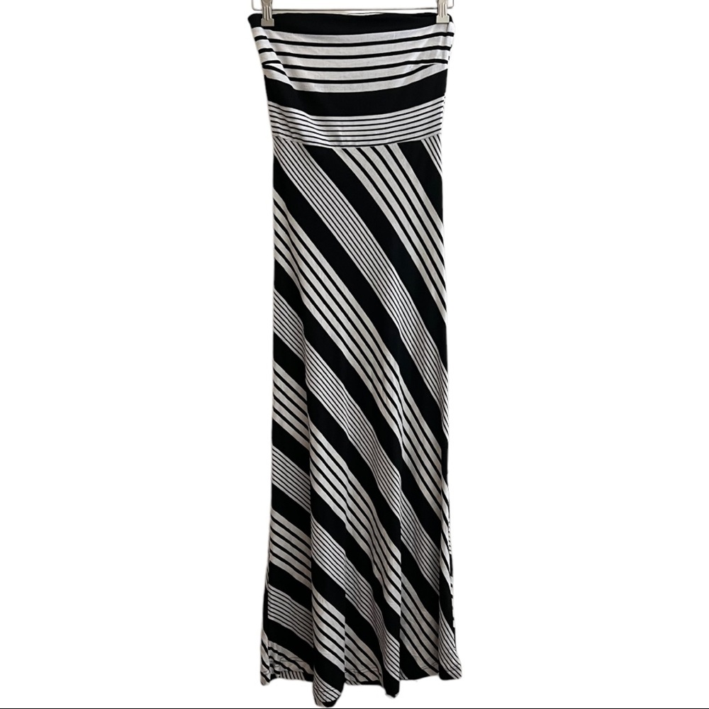 Haani Black and White Striped Dress